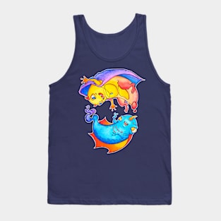 The watercolor cute monsters Tank Top